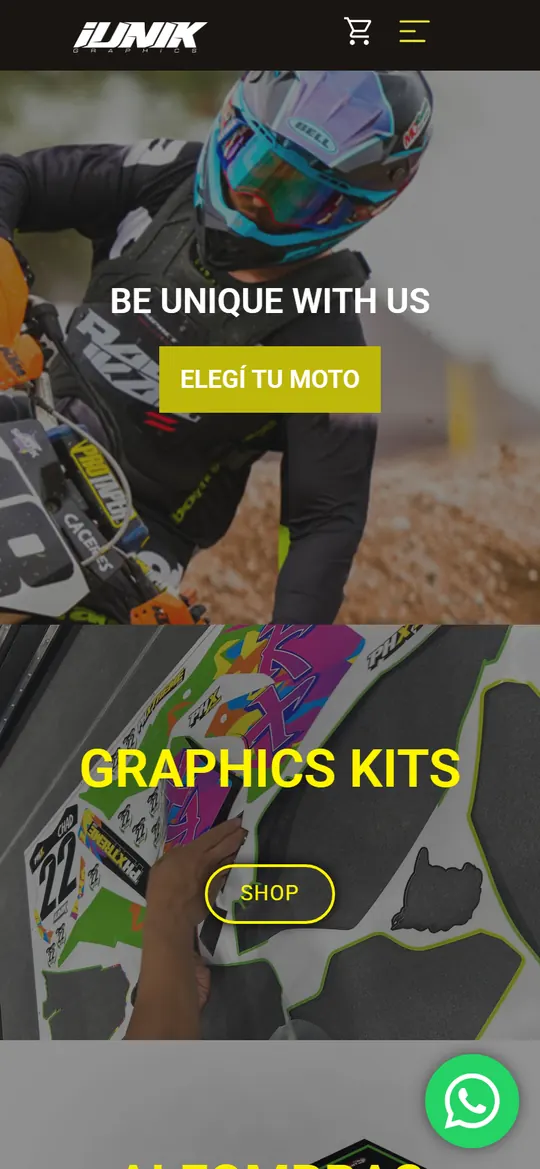 La tienda de IunikGraphics en un celular