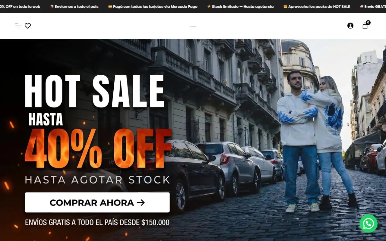 Home de la tienda online de Kingdom en una laptop