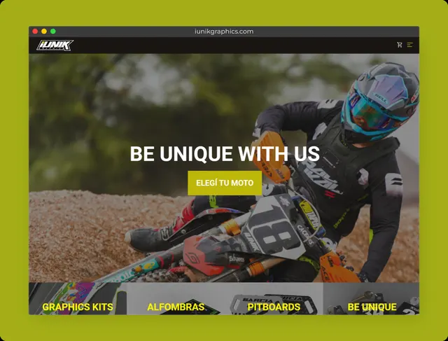 Captura de la tienda online de IunikGraphics